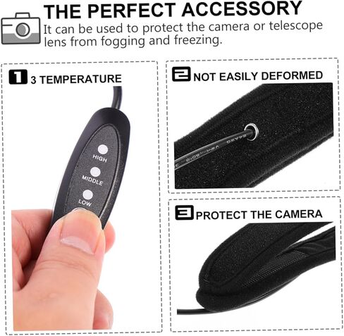 Mobestech USB Heater 2 Pack Dew Heater Lens Dew Heater Strip Telescope Dew Heater Camera Lens Heater Warmer Camera Lens USB Heater in Kuwait