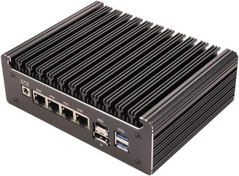 جهاز جدار الحماية WintertionMicro، كمبيوتر صغير، OPNsense، VPN، جهاز توجيه PC، Pentium Gold 6405U، 4 x 2.5GbE I226-V LAN، HDMI، DP، فتحة SIM، Type-C، 0 RAM 0 تخزين (Pentium Gold 6405U، 8G RAM 128G SSD) in Kuwait