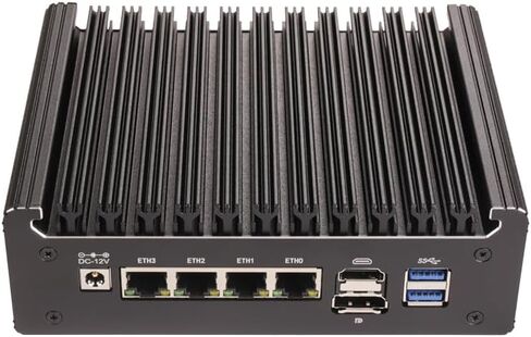 جهاز جدار الحماية WintertionMicro، كمبيوتر صغير، OPNsense، VPN، جهاز توجيه PC، Pentium Gold 6405U، 4 x 2.5GbE I226-V LAN، HDMI، DP، فتحة SIM، Type-C، 0 RAM 0 تخزين (Pentium Gold 6405U، 8G RAM 128G SSD) in Kuwait
