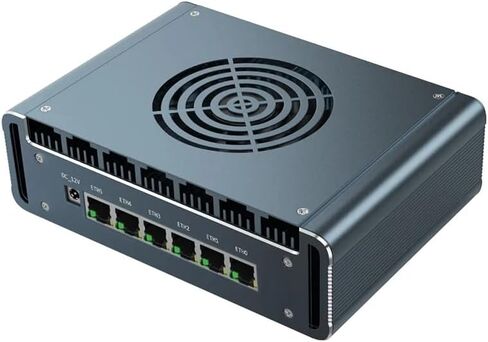 Micro Firewall Appliance, I226-V 2.5Gbe LAN Ports, Fanless Mini PC I3 N300 up to 3.8GHz，4*USB2.0，1*M.2 Support AES-NI Barebone Router PC VPN,HDMI DP NO RAM (DDR5) NO SSD(M.2 Nvme) in Kuwait