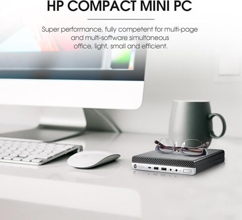 كمبيوتر مكتبي صغير HP ProDesk 400 G5، الجيل التاسع Intel Core i3-9100T 3.10 جيجا هرتز كمبيوتر مكتبي للأعمال، ذاكرة الوصول العشوائي DDR4 سعة 8 جيجابايت، SSD 256 جيجابايت، لوحة مفاتيح، ماوس، WiFi/Bluetooth، دعم 4K، Windows 11 Pro (متجدد) in Kuwait
