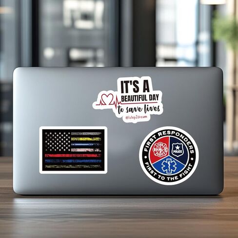 First Responder Stickers – Premium Decals for Ambulance Crew & Emergency Personnel | Waterproof Support Gifts in Kuwait