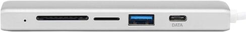 محول TRIPP LITE USB-C 3.1 متعدد المنافذ لنقل البيانات (2 USB-A، 1 USB-C، SD، Micro SD)، Thunderbolt 3، USB 3.1 Gen 1، 5 جيجابت في الثانية، فضي (U460-002-2AM-C1) in Kuwait