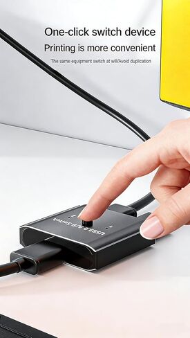 USB 3.0 Switch 2 لمشاركة الكمبيوتر، صندوق محول طرفي USB 3.0 للطابعة ولوحة المفاتيح والماوس والماسح الضوئي، محور USB 3.0 ثنائي الاتجاه متوافق مع نظام التشغيل Windows Mac Linux، التوصيل والتشغيل، لا حاجة إلى برنامج تشغيل in Kuwait