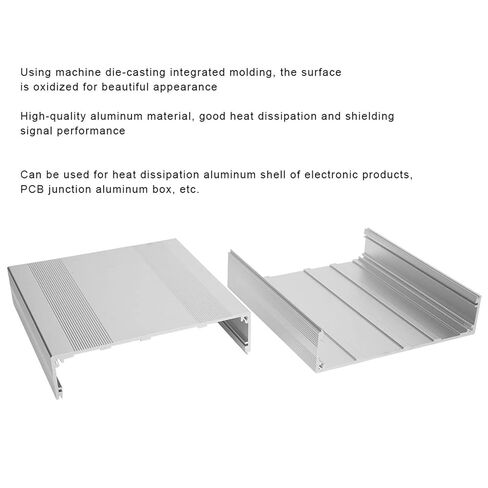 Aluminum Project Box Durable Heat Dissipation Shielding Signal Box/Cover for DIY Enthusiasts Matte Silver Enclosure for Electronic Products in Kuwait