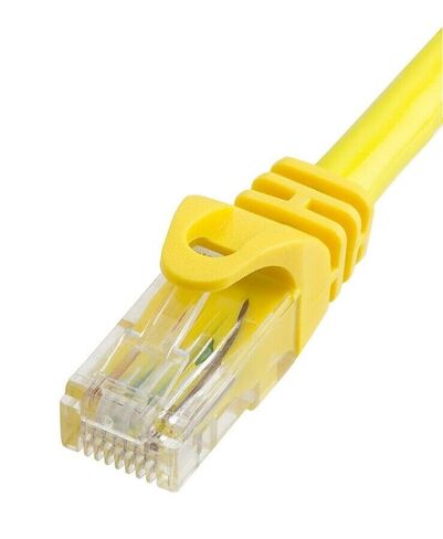 كابل تصحيح Cat6 Ethernet - سلك شبكة RJ45 LAN، سرعة جيجابت، Snagless، سلك UTP 550 ميجا هرتز - الإنترنت، جهاز التوجيه، المودم، الكمبيوتر الشخصي، المحول، وحدات تحكم الألعاب للمنزل أو المكتب - أصفر (50 قدمًا) in Kuwait