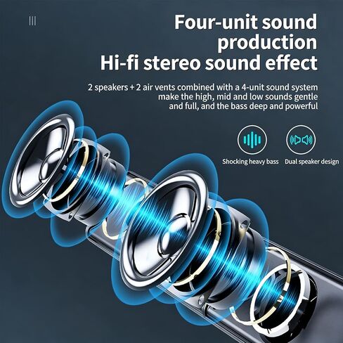 2 in 1 Computer Speaker, USB Plug and Play 3.5mm Sound Input with Volume Knob, for PC Laptop Desktop Display in Kuwait