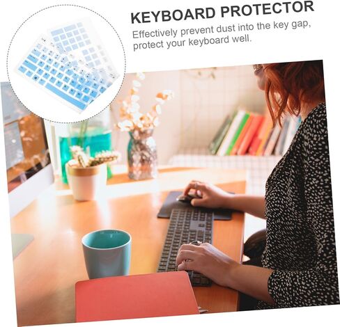 Hemobllo Keyboard Protective Cover Compatible with Dell Kb216 Wired Keyboard Ultra-Thin Silicone Skin Waterproof Dustproof Computer Protector in Saudi Arabia