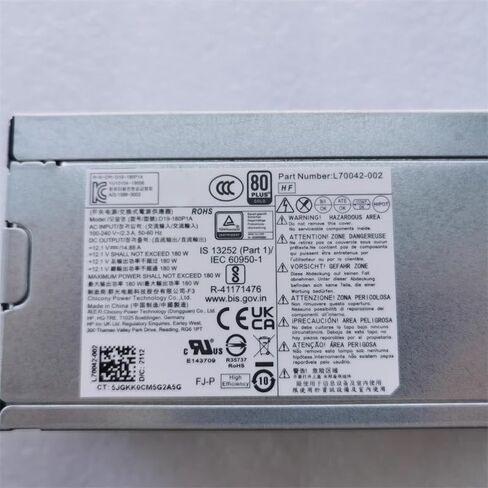 Original for H P 280 Pro G3 MT 180W Power Supply L70042-002 L70042-004 PCK017 D19-180P1A 100% Tested in Kuwait