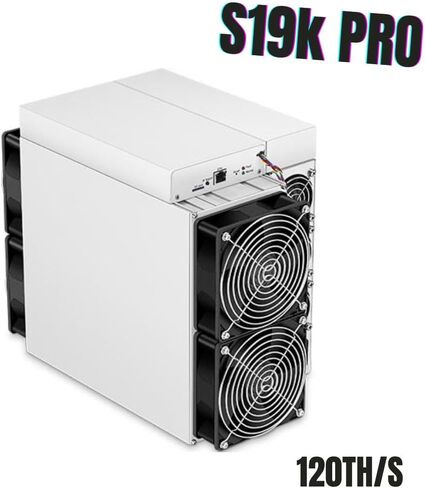 Antminer S19k Pro 120TH/s 2760W 23J/T SHA-256 Air-Cooled 200-240V AC ASIC BTC/BCH/BSV Miner with PSU in Kuwait