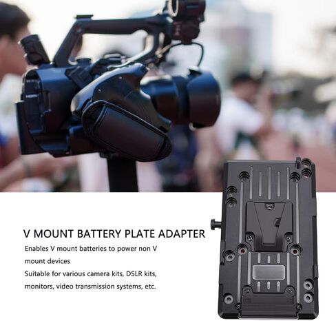 XUMIUZIY V Mount Battery Plate Adapter, Adapter with D Tap Output and Reinforced High Current Crown Spring Electrodes, for Cameras Monitors LED Lights in Kuwait