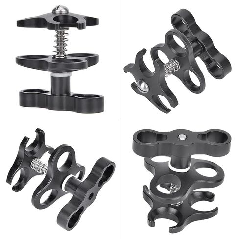 Sea frogs Aluminum Alloy Clamp Ball Joint Bracket Arm Two Section Holder Diving Essential Accessory Light Combination Fixed Clamp in Kuwait