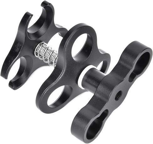 Sea frogs Aluminum Alloy Clamp Ball Joint Bracket Arm Two Section Holder Diving Essential Accessory Light Combination Fixed Clamp in Kuwait