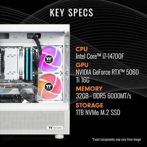 كمبيوتر مكتبي للألعاب من ثيرمال تيك NE i1460TGS-V170S إنتل كور i7-14700F 32 جيجابايت DDR5 1 تيرابايت SSD GeForce RTX 5060 Ti in Kuwait