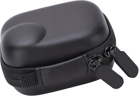 Carrying Bag for Camera Case, Protective Storage Pouch with Dual Zipper Splashproof PU Leather, Fit for Camera Charging Cable Lanyard Accessories in Kuwait
