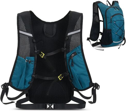 YAPJEB Hiking Hydration Vest Backpack 5L Lightweight with 2L Water Pack Bladder Daypack for Men Women Cycling, Running, Hiking and Biking (02 Grey Only Vest 5L) in Kuwait