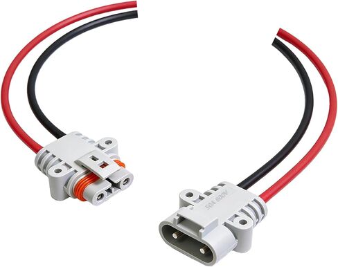 Daohaodeli 1 Pair Jumper Cable Connector, Anderson Plug Connector Cable 50A Battery Quick Connector, with 10AWG 50cm Cable Towing Winch Quick Connect Cable.(2 Anderson 50cm) in Saudi Arabia