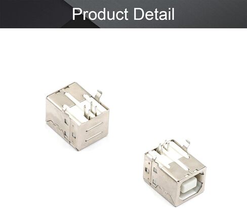 15 قطعة USB-B أنثى المقبس وصلة مرفاع 4 دبوس 90 درجة D-شكل مربع PCB موصل ، إصلاح استبدال محول ، WuJuntool in Kuwait