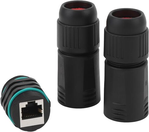 موصل فاباتر RJ45 إيثرنت، IP68 CAT6 أنثى إلى أنثى RJ45، موسع كابل إيثرنت مع حقيبة تخزين لتمديد كابل شبكة LAN in Kuwait