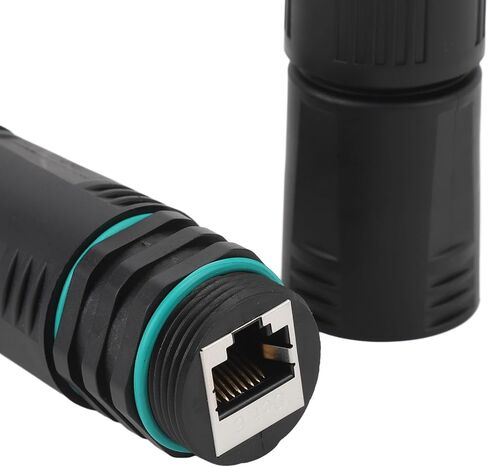 موصل فاباتر RJ45 إيثرنت، IP68 CAT6 أنثى إلى أنثى RJ45، موسع كابل إيثرنت مع حقيبة تخزين لتمديد كابل شبكة LAN in Kuwait