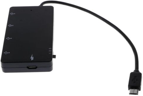 محول USB صغير من ذكر إلى أنثى إلى 4 منافذ USB2.0 لشحن الطاقة مع موصل USB 2.0 إلى Micro USB للهواتف اللوحية التي تعمل بنظام Android in Kuwait