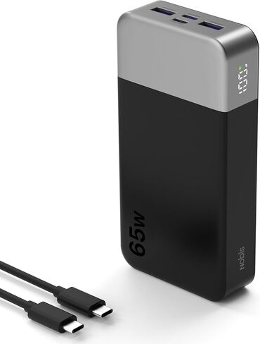 NOBIS Portable Charger, 65W 20000mAh Power Bank Fast Charging PD QC, 2 USB-C(in/Out) & 2 USB-A Battery Pack with Digital Display for Laptop Phone 17 Tablet Earbuds in Saudi Arabia