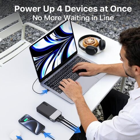 NOBIS Portable Charger, 65W 20000mAh Power Bank Fast Charging PD QC, 2 USB-C(in/Out) & 2 USB-A Battery Pack with Digital Display for Laptop Phone 17 Tablet Earbuds in Saudi Arabia