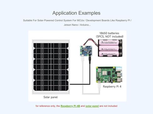 Solar Power Manager Module Supports 6V~24V Solar Panel and Type-C Power Adapter, 5V/3A Regulated Output, Features MPPT Function and Multi-Protection Circuits in Kuwait