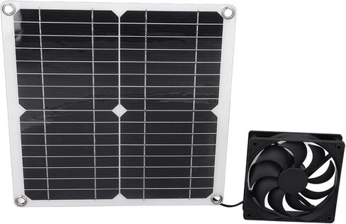 Garosa Panel Fan Kit, Monocrystalline Silicon, Portable USB Solar Powered Fan with Efficient Air Circulation for Greenhouses and Sheds in Kuwait