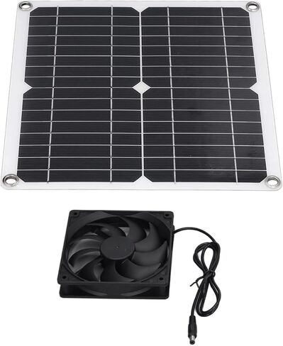 Garosa Panel Fan Kit, Monocrystalline Silicon, Portable USB Solar Powered Fan with Efficient Air Circulation for Greenhouses and Sheds in Kuwait