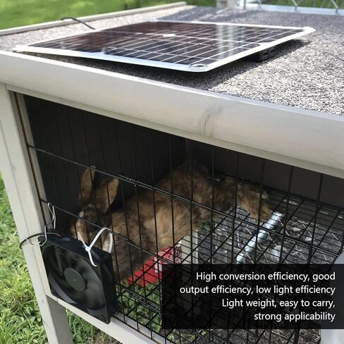 Garosa Panel Fan Kit, Monocrystalline Silicon, Portable USB Solar Powered Fan with Efficient Air Circulation for Greenhouses and Sheds in Kuwait