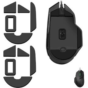2 Sets Basilisk V3 Ice Mouse Skates, PTFE Replacement Feet Compatible with Razer Basilisk V3 Customizable Ergonomic Gaming Mouse, Smooth Durable Upgrade Skates Pad (0.7mm/Black) in Kuwait
