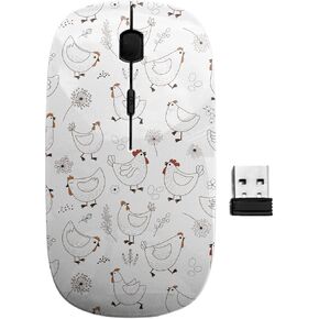 ماوس USB لاسلكي بسرعة 2.4 جيجا هرتز، نمط كرتوني الدجاج، فأرة كمبيوتر نحيفة مريحة للأطفال in Kuwait