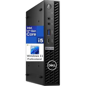 كمبيوتر ديل اوبتيبليكس 7000 مايكرو بي سي، ويندوز 11 برو، انتل كور i5-12500T، ذاكرة الوصول العشوائي 16 جيجا، 512 جيجا اس اس دي، واي فاي، BT (متجدد) i5 MFF Mini Desktop in Kuwait