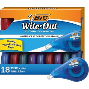BIC Wite-Out Exact Liner Correction Tape, White, 1/5 in x 19-8/10 ft (W x L) in Kuwait