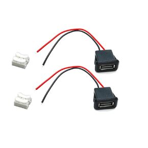 2Pin USB 2.0 USB أنثى ضفيرة كابل الطاقة جاك DC 5V 3A شحن ميناء موصل تهمة واجهة مع كابل مفتوح شاحن USB فلوش جبل المقبس لإصلاح DIY in Kuwait