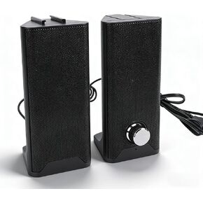 سماعات كمبيوتر Dpofirs، مكبر صوت 2 في 1 للكمبيوتر الشخصي مع مقبض مستوى الصوت، قابس USB وتشغيل مكبر صوت للألعاب بمدخل صوت 3.5 مم لشاشة الكمبيوتر المحمول وسطح المكتب in Kuwait