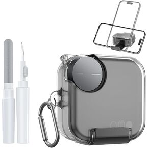 جراب CMF Buds Pro 2 / CMF Buds 2 Plus (2025) مع حامل هاتف، جراب واقٍ شفاف ناعم من مادة TPU مع مجموعة أدوات تنظيف ومجموعة ملحقات حلقة تسلق (شفاف) in Kuwait