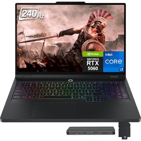 لاب توب لينوفو ليجن برو 5 16 بوصة WQXGA 240 هرتز للألعاب، انتل i7-14650HX، GeForce RTX 5060، 16 جيجابايت DDR5، تخزين 2 تيرابايت (1 تيرابايت SSD+1 تيرابايت محطة إرساء)، لوحة مفاتيح بإضاءة خلفية RGB 24 منطقة، واي فاي 7، ويندوز 11 برو، أسود in Kuwait