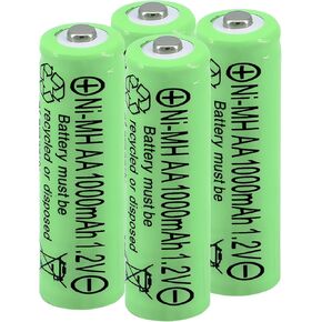 4 Packs AA Ni-MH 1.2V Rechargeable Batteries,Double A 1000mah High Capacity Pre-Charged Batteries for, Garden Solar Lights, Solar lamp Post, String Lights, Household Equipment in Saudi Arabia