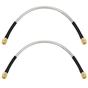 MOOKEERF RG8X SMA ذكر إلى SMA ذكر كابل محوري 1FT، 2 حزمة كابل تمديد SMA منخفض الخسارة للغاية 50 أوم لجهاز التوجيه، GPS، راديو RF، تطبيقات هوائي WiFi in Kuwait