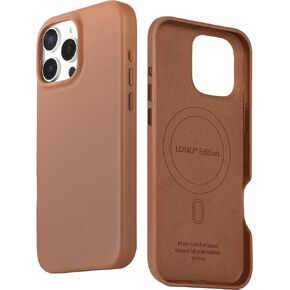 طبعة لونلي | جلد إيطالي - لهاتف iPhone 16 Pro Max - حافظة هاتف من الجلد الإيطالي المحبب بالكامل - تطوير زنجار فريد - حبر أسود in Kuwait