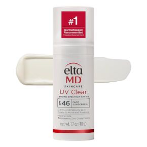 EltaMD UV Clear Tinted Face Sunscreen, SPF 46 Oil Free Sunscreen with Zinc Oxide, Protects and Calms Sensitive Skin and Acne-Prone Skin, Lightweight, Tinted, Dermatologist Recommended, 1.7 oz Pump in Saudi Arabia