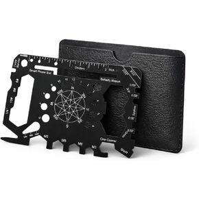 بطاقة Survival Multitool 52 في 1، محفظة متعددة الأدوات بحجم بطاقة الائتمان، أداة EDC، أدوات رائعة للرجال، هدايا التخييم ومعدات التخييم، مفك النظارات والمزيد، هدايا للرجال والأب والزوج in Kuwait