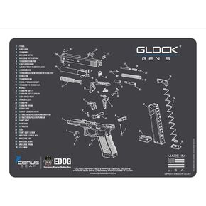 سجادة تنظيف الأسلحة EDOG GEN5 - رسم تخطيطي (عرض متفجر) متوافق مع مسدس سلسلة Glock Gen5 وسادة مبطنة 3 مم تحمي أسطح مقاعد مجلات الأسلحة النارية الخاصة بك مقاومة لمذيبات زيت المسدس in Kuwait
