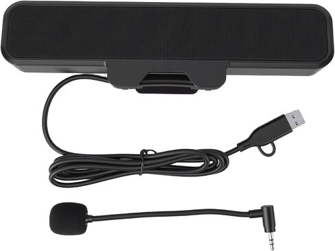 Tissting USB Computer Speakers with Detachable Mic - Enhanced Sound Quality PC Speakers for Desktop, Gaming, Meetings with Volume Control & Mute Function in Kuwait
