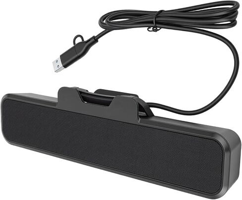 Tissting USB Computer Speakers with Detachable Mic - Enhanced Sound Quality PC Speakers for Desktop, Gaming, Meetings with Volume Control & Mute Function in Kuwait