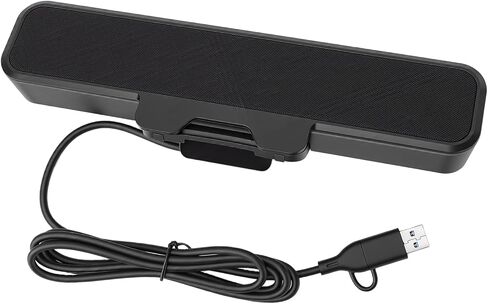 Tissting USB Computer Speakers with Detachable Mic - Enhanced Sound Quality PC Speakers for Desktop, Gaming, Meetings with Volume Control & Mute Function in Kuwait