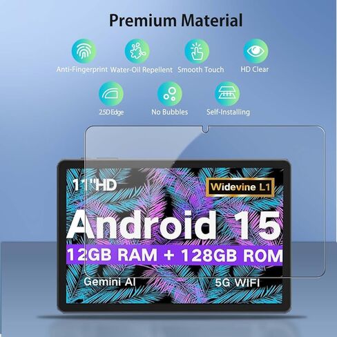 Screen Protector for JUNYANG Q16W 11 inch – Tempered Glass Film, Case-Friendly, Easy Install, HD Clear, Anti-Scratch, Bubble-Free in Kuwait