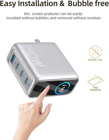 واقي شاشة لجهاز Anker B2697 140 وات، فيلم PET شفاف عالي الدقة، غطاء حماية مقاوم للخدش وخالي من الفقاعات مع مجموعة سهلة التركيب (3 عبوات) in Kuwait